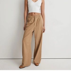 Madewell The Harlow Wide-Leg Pant in Seed Khaki Size 14 NWT